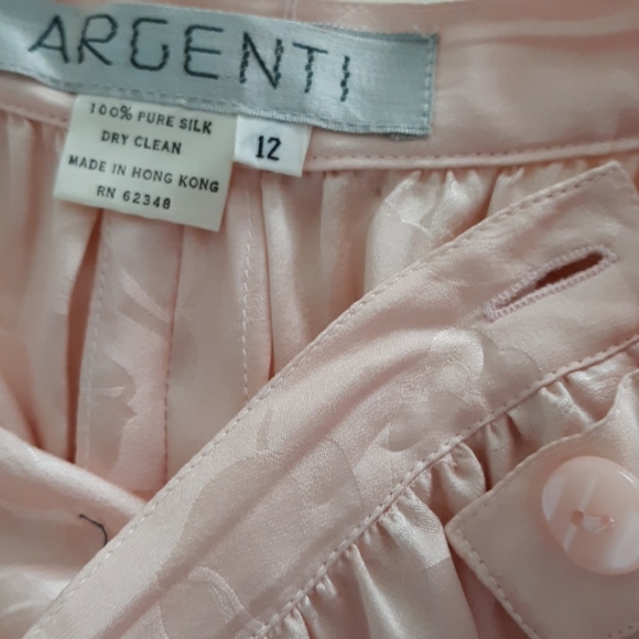 Argentina Pink silk skirt set with matching belt. - Picture 5 of 5